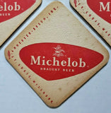 Lot of 4 Rare Vintage 1970's  Michelob Beer Coasters, Old Stock Unused PB59