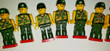 Vintage 8 Small figure Soldiers Vending Machine Gumball Charms New Old Stock toys