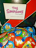 Vintage The Simpsons 120 Simpsons Pins Pinback Button Store Display NewOldStock