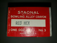 Vintage Binney & Smith Staonal Bowling Alley Red Hex Crayons New York New In Box