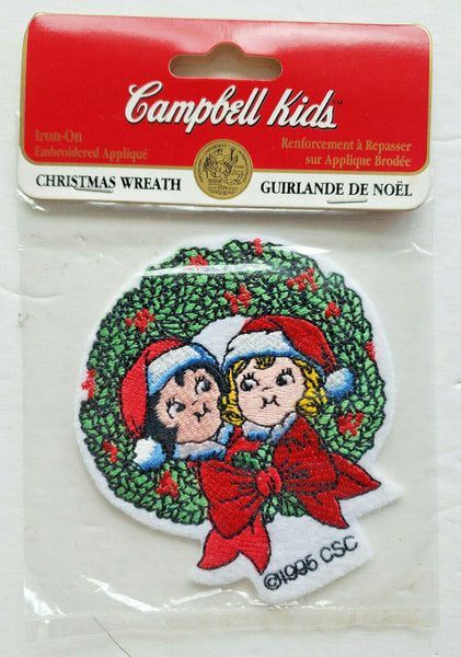 Vintage 1995 Fibre Craft Campbell Soup Kids CHRISTMAS WREATH  IRON-ON U51