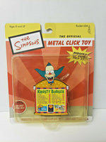 SIMPSONS KLICK-ITZ Metal Click Toy  "Krusty Burger"  HTF IN Box U41