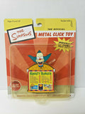 SIMPSONS KLICK-ITZ Metal Click Toy  "Krusty Burger"  HTF IN Box U41