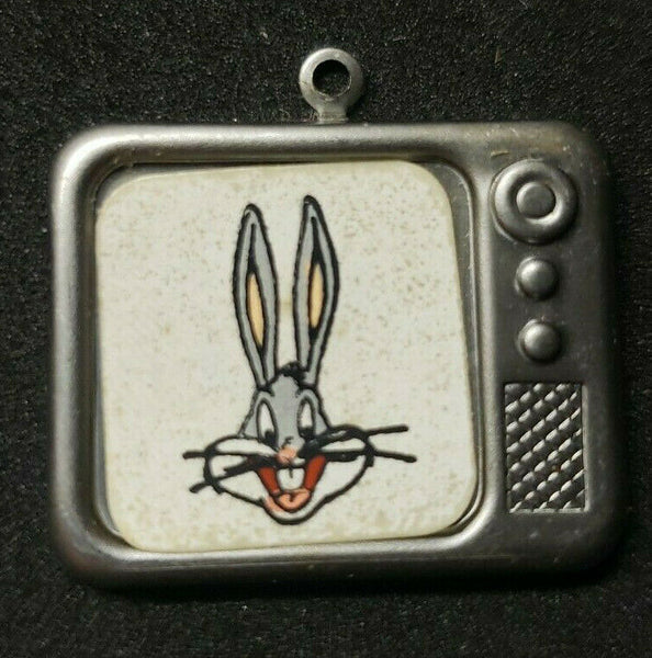 Vintage Vending Gumball Machine Prize Toy Metal Charm Bugs Bunny TV