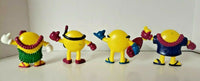 Vintage Party Vacationing Happy Face Plastic Figurines Set of 4 NOS