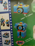 Vintage 1980's Camera Bots Figure Transformers Vending Machine Card Display NOS