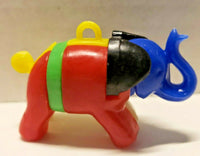 Vintage 1960s Plastic Keychain Puzzle Vending Charm Gumball Machine Elephant NOS