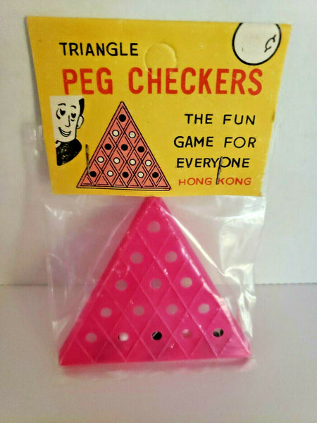 Vintage Triangle Checkers Game Dime Store Vintage Toy Hong Kong 1960's NOS