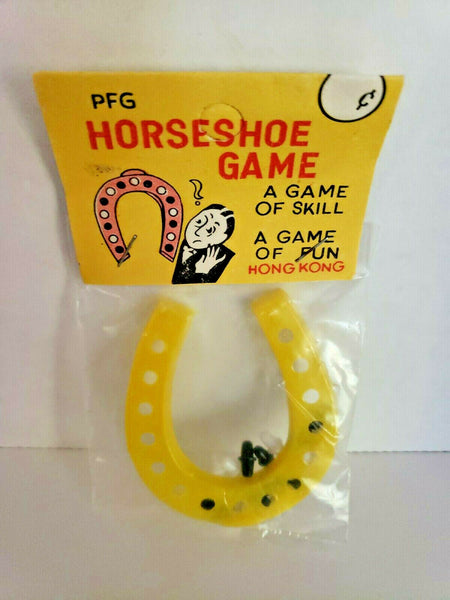 Vintage Peg Horseshoe Game Dime Store Toy vintage 1960's Hong Kong NOS