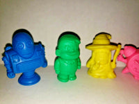 Vintage Vending Charm Rubber Figures Gumball Machine Toy Prize Charm Lot  6 NOS