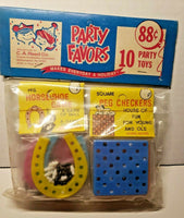 Vintage 1970's C.A. Reed Party Favor 10 Toys In Original Package Hong Kong NOS