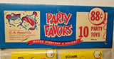 Vintage 1970's C.A. Reed Party Favor 10 Toys In Original Package Hong Kong NOS