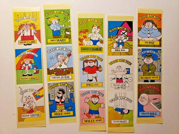 15 Trash Can Tots Vending Machine Stickers New Old Stock A (298)