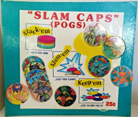 Slam Caps Assorted Colorful Pogs Toys Gumball Vending Machine Disp Card #17