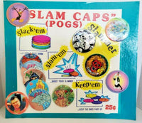 Slam Caps Assorted Colorful Pogs Toys Gumball Vending Machine Disp Card #18