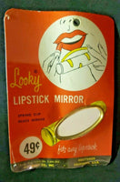 Vintage 1960 Dime Store Looky Lipstick Mirror Hollywood California NOS PB10/U184