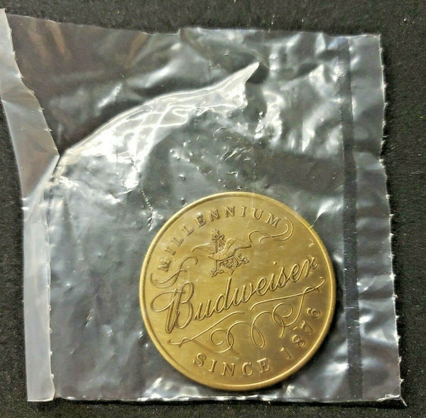 Vintage Rare Budweiser Beer Millennium Bronze Token Coin Medallion NIP