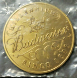 Vintage Rare Budweiser Beer Millennium Bronze Token Coin Medallion NIP