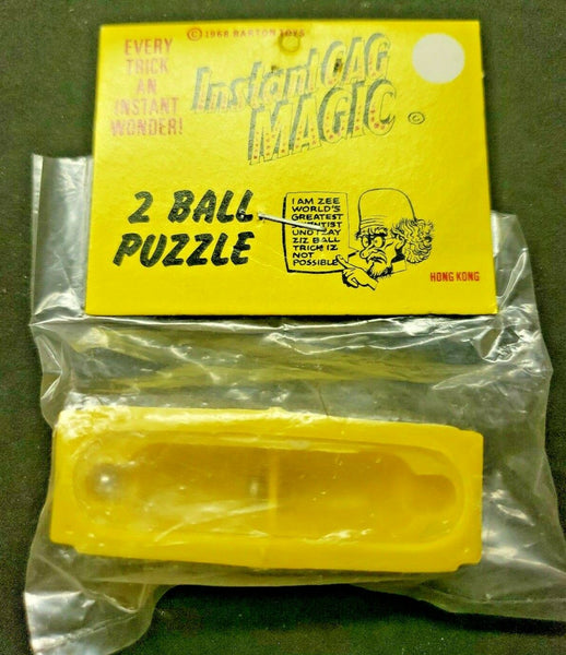 Vintage 1968 Dime Store Toy Instant Gag Magic 2 Ball Puzzle Barton Toy 121