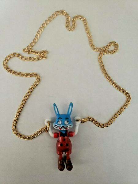 Vintage Rabbit Somersault Prize Jewelry-Googly Eyes Necklace Dime store SKU124