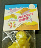 Vintage 1950's Dime Store Novelty Yellow Parachute Jumper Toy Hong Kong NOS