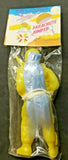 Vintage 1950's Dime Store Novelty Yellow Parachute Jumper Toy Hong Kong NOS