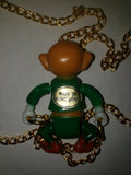 Vintage Monkey Somersault Prize Jewelry-Googly Eyes Necklace Dime store SKU124