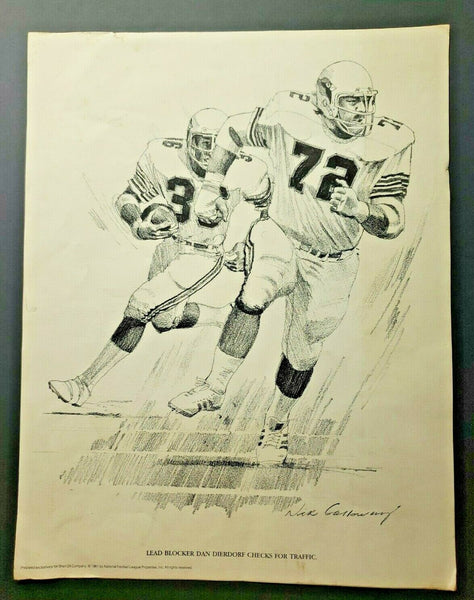 1981 St Louis Cardinals Dan Dierdorf Shell Oil Football Print Nick Galloway WS7C