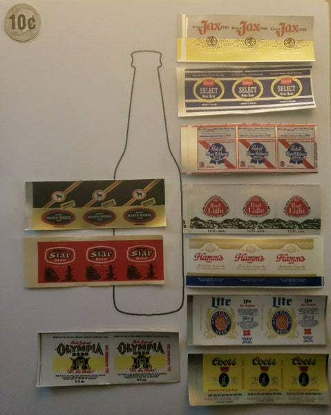 Vintage Vending Machine Stickers 10 Beer Company Sticker Labels New