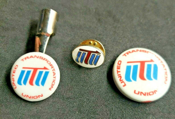 Vintage United Transportation Union Railroad Pinback Button Pin, Pen Clip, Lapel