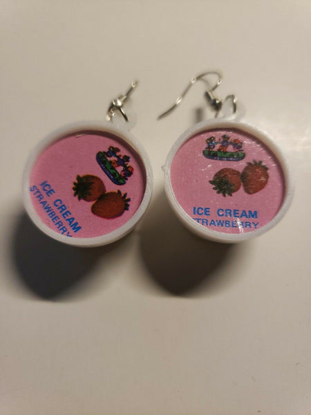 New from Vintage Mini Ice Cream Cups Fun Food Charms Costume Jewelry C1