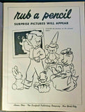 Vintage 1950 Saalfield Pub. Co. Rub A Pencil Surprise Pictures Will Appear WS7C