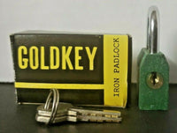 Vintage Gumball Vending Machine Goldkey Iron Padlocks Green Old Vending Stock 311