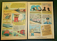 2 Railroad Train Giveaway Comic Uncle Sam Assn. of American Railroads Old Stock