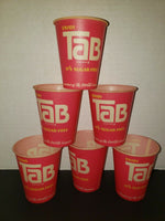 6 Enjoy Tab Sugar Free Sample 4 oz Waxed Soda Cups Coca Cola Co Old Store Stock