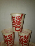 6 Taste Diet Coke Sample 4 oz Waxed Soda Cups Old Unused Store Stock