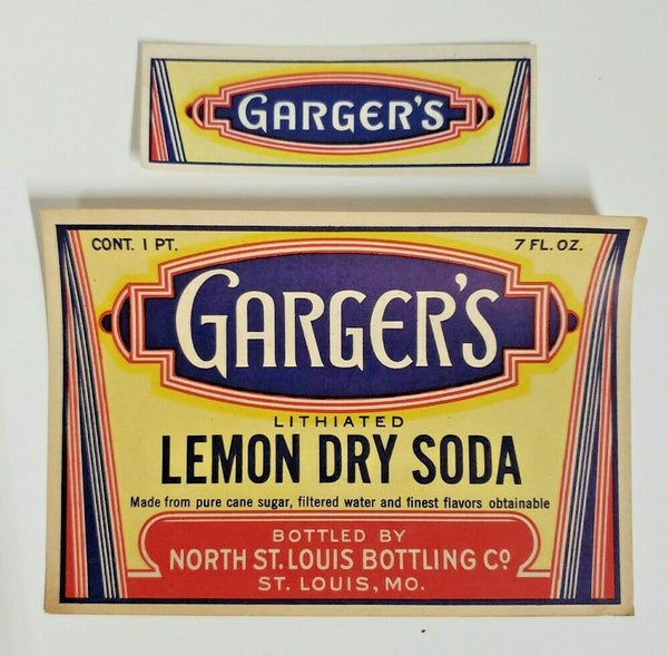 Vintage Gargers Orange Soda Label North St Louis Mo