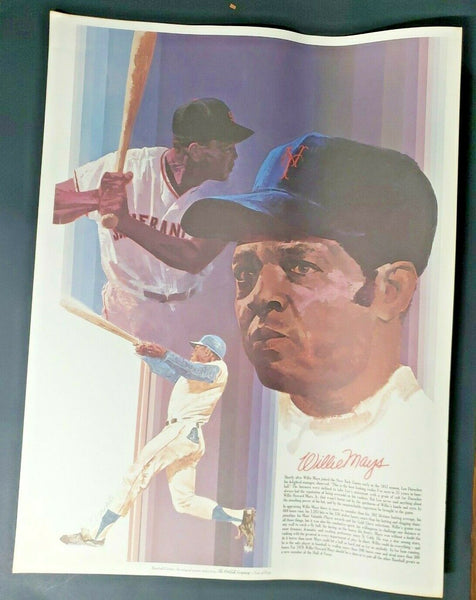 Vintage 1970's Coca Cola/ Willie Mays/ Baseball Great/Old Stock L4