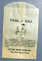 5 Peters Shoe Co Weatherbird Shoes Twirl I Ball Toy Prize Bags Old Store Stock