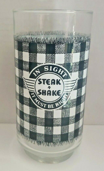 Vintage 1980's Steak n Shake Coca-Cola Glass Dinner Style Decor.  NOS U186