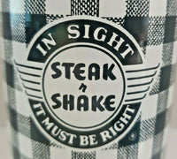 Vintage 1980's Steak n Shake Coca-Cola Glass Dinner Style Decor.  NOS U186