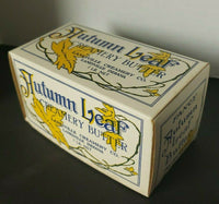 Vintage 1940's  Autumn Leaf Waxed Creamery Butter Box New  Old Stock