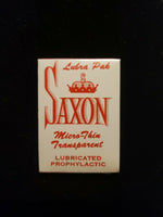 Vintage Saxon Old Full Condom Pack Circle Rubber Newark NJ Lot of 5