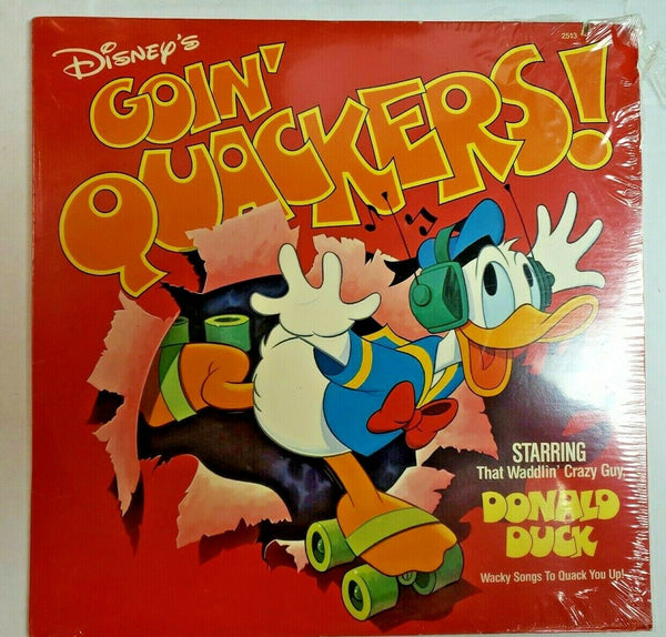 Vintage 1980 Disney 33 vinyl record Goin' Quackers Donald Duck Goofy Mickey U171