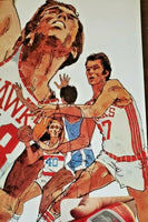 Vintage 1990's NBA Atlanta Hawks Carling Brewing Black Label Poster NOS WS9C