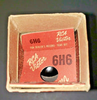 Vintage RCA Victor 6H6 Vacuum Radio Tube Nipper The Dog Graphics NOS U114