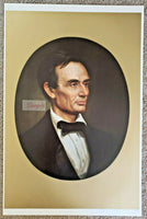 President Abraham Lincoln Portrait W/ Gold Matte Poster 22.5" x 29" NOS