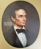 President Abraham Lincoln Portrait W/ Gold Matte Poster 22.5" x 29" NOS