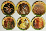 Vintage Set 6 Budweiser Beer Metal Coasters Official Product 3.5" NEW! U139