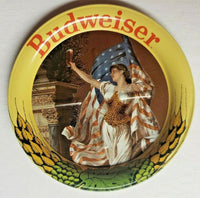 Vintage Set 6 Budweiser Beer Metal Coasters Official Product 3.5" NEW! U139